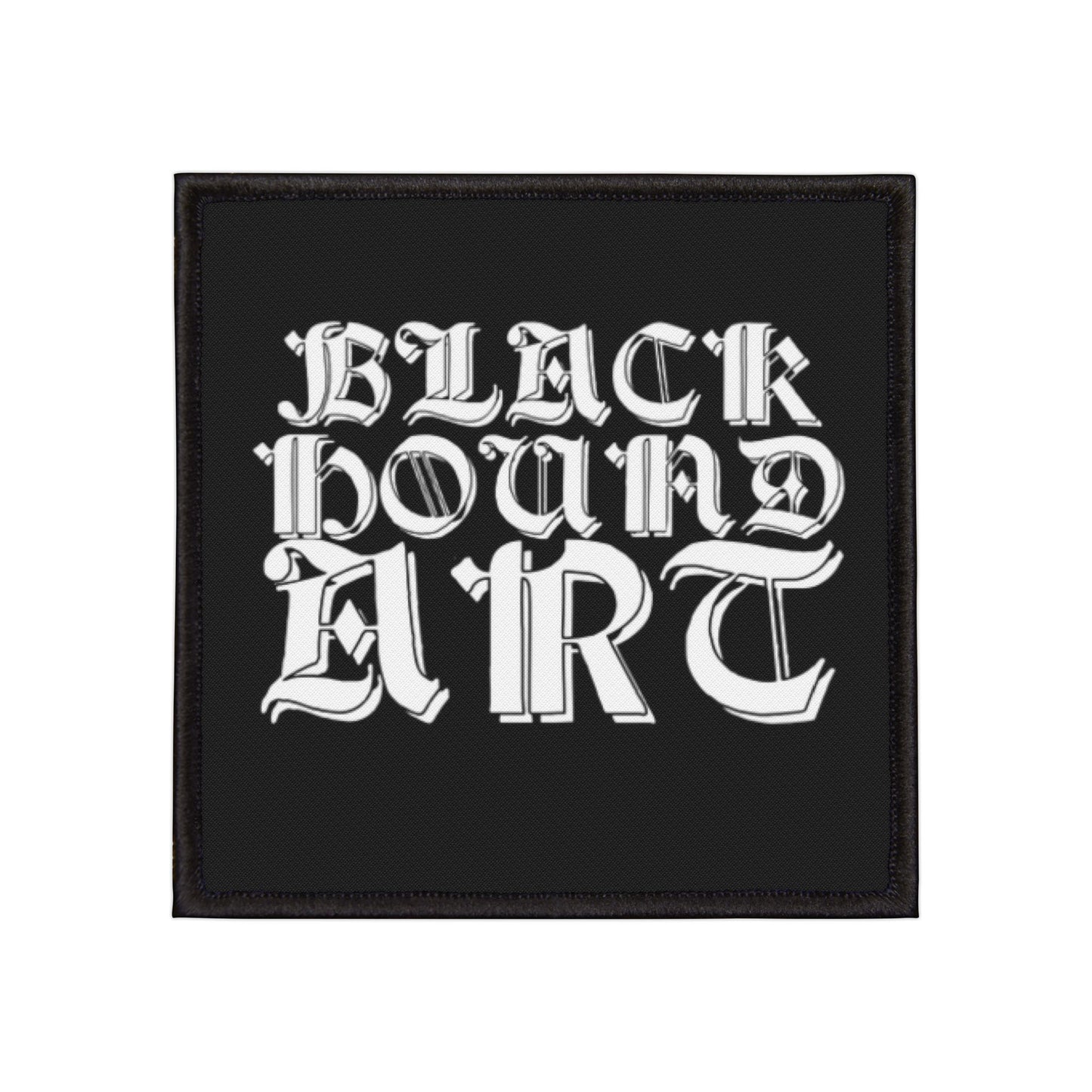 Black Hound Art Iron-On Patch