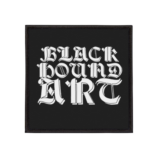 Black Hound Art Iron-On Patch