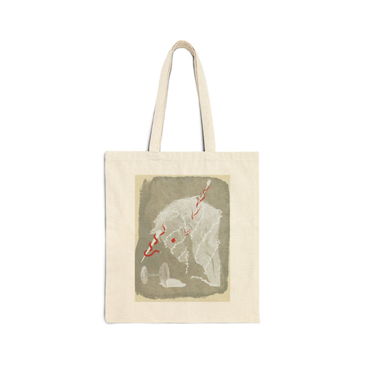 Canvas Tote Bag with Witchy Unicorn Illustration